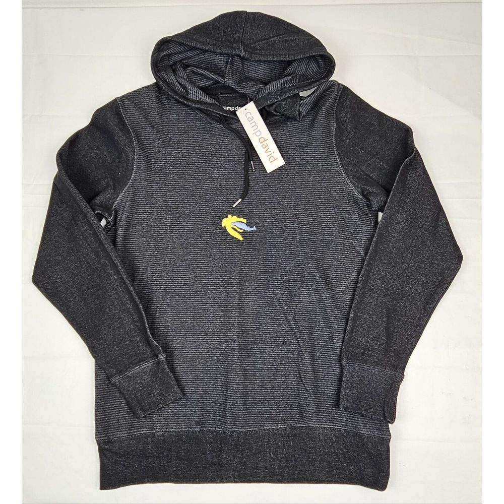 Camp David Golf Link Hoodie‎ Mens Small. Black Grey Sweatshirt. NWT